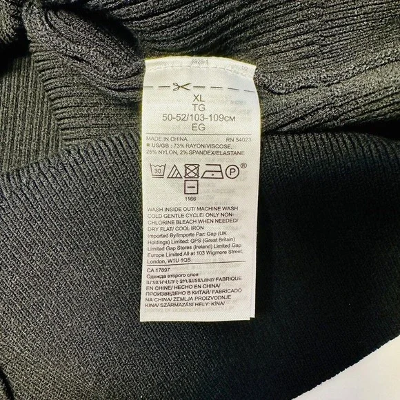 BANANA REPUBLIC Black Mockneck‎ Ribbed Sweater, Size XL - Picture 6 of 8